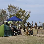 土岳山頂直下のキャンプ場