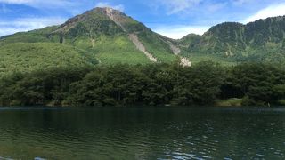 梓川がせき止められて出来た池