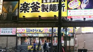 商店街の中にある讃岐うどんのお店