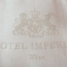 ナプキンにはホテル名が入る。