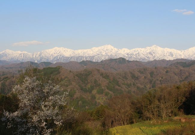 北アルプスの眺めがすばらしい