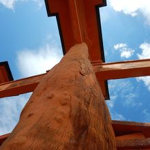 存在感のある太い柱