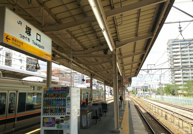 一部電車の終点です