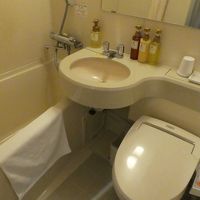 シングル部屋のユニットバス