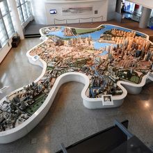 二階から見たジオラマ