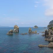 青海島の観光ポイントの1つ