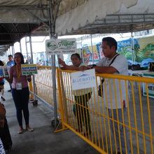 港に到着すると客引きの旅行社やタクシーがいっぱいです