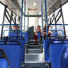 ケーブルカーの中