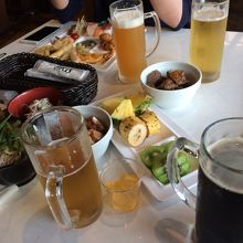 ビールに料理