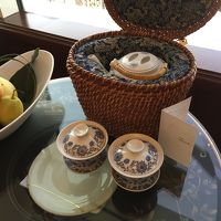 チェックイン後にジャスミンティーが届きました。