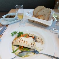 シーバスのグリル！白ワインと共に！