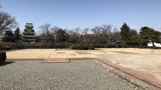 松本城二の丸御殿跡:整備され