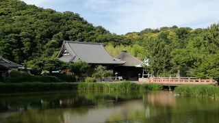 鎌倉時代を想起させる庭園がきれい