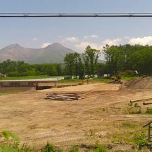 森駅付近の車窓から見る駒ケ岳