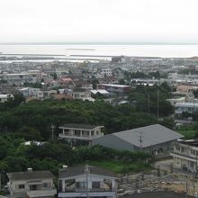 カプリコン窓からの石垣港眺望