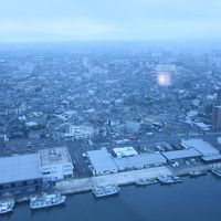 部屋から新潟市内の絶景一望