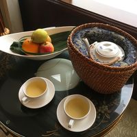 ウェルカムドリンクとフルーツ