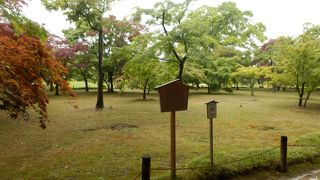 春も秋も美しい光景を楽しめる森として造園されていた