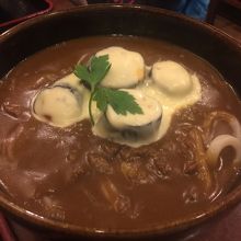 揚げなすチーズカレーうどん