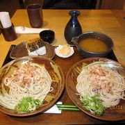 越前おろし蕎麦とサバ寿司セットが美味しかった。 