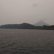 池田湖と開聞岳