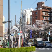 １キロにも及ぶ問屋街です