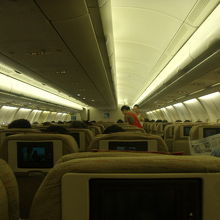 A330エコノミー席の様子