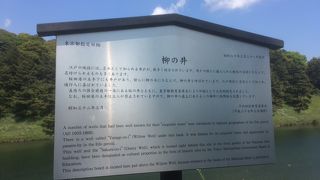 柳の井…今でも井戸の跡があるそうです。