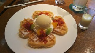 買い物の合間にゆっくり休憩