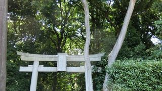 鳥居としめ縄が特徴的