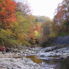 中津川渓谷の河原