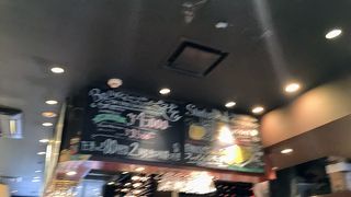 ボリュームあるハンバーガー