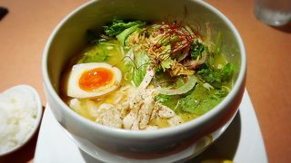 蒸し野菜と鶏白湯そばセット＠恵比寿