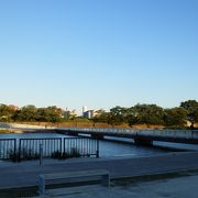 岡崎城の南側を流れる川