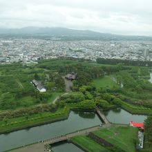 五稜郭タワーから見た五稜郭