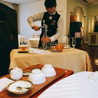 洋朝食。 生絞りオレンジジュース