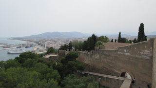 マラガの海、地中海が見えます。