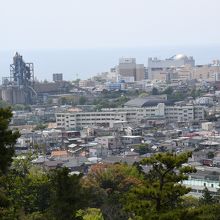 日立市内のプラントが見下ろせます。