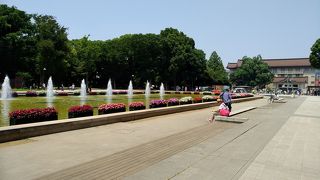 噴水広場でイベント