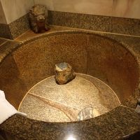 ライオンの口からお湯が出ます！