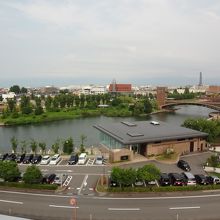 富山県美術館屋上から。