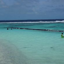 海はきれいですよ　人工整備された海水浴場もあり