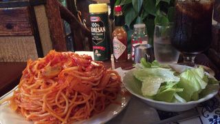 ボリューム満点のふにゃふにゃナポリタン