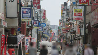 普段着の商店街です。