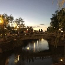 倉敷川の夕暮れ