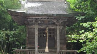 戸ノ口堰洞穴近くの小さな神社