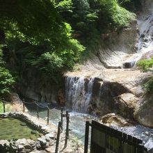 温泉と滝