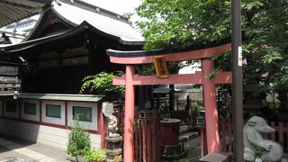 たぬきの像があります