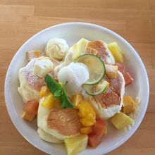 半生なパンケーキ。