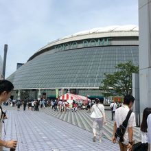 お外からドームをパチリ